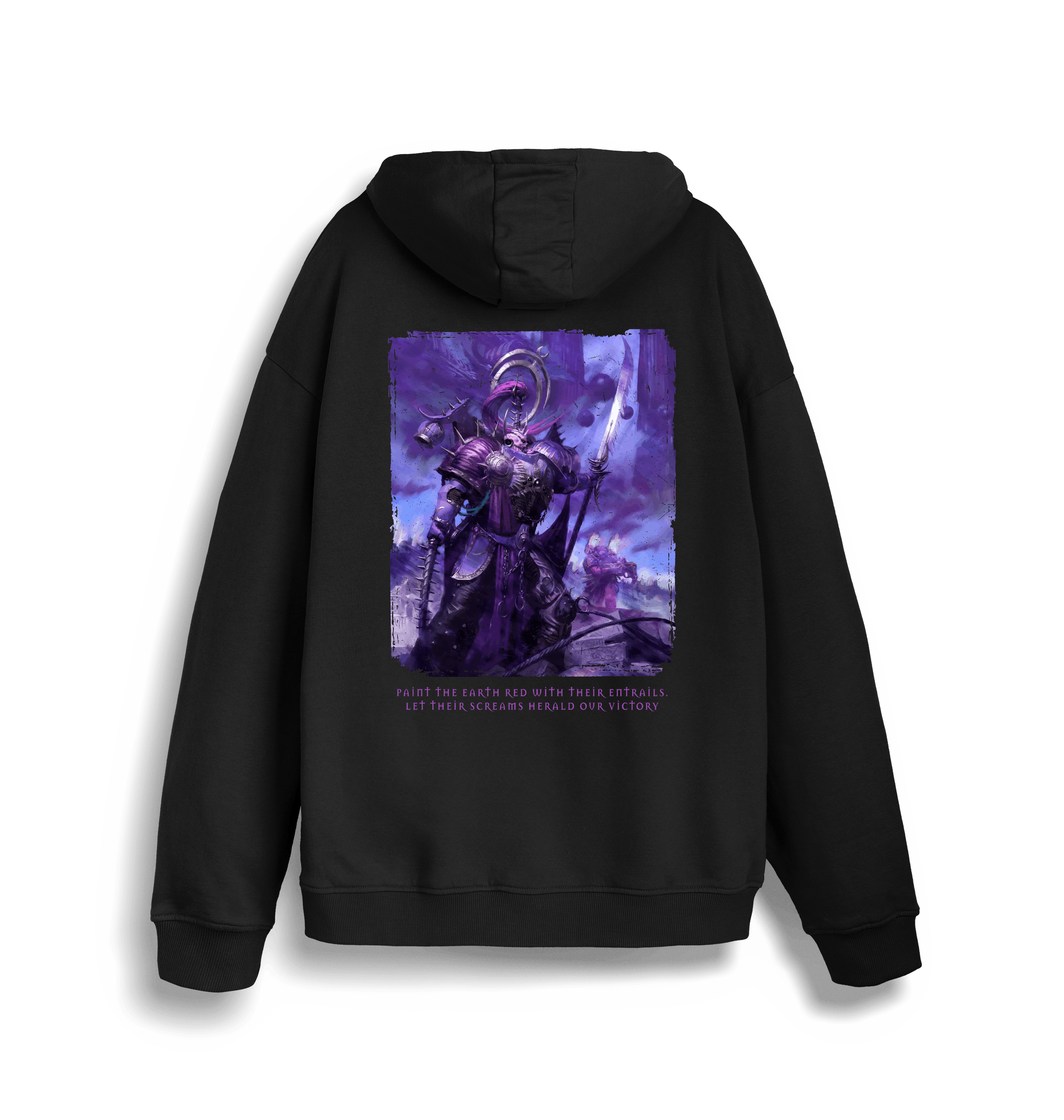 Black Printed Sweater Back